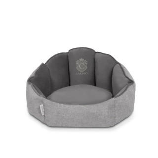 Kvalitní pelíšek ve tvaru mušle pro mazlíčky Carinio Shell Coal vel.M/L