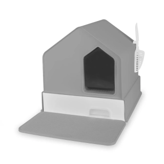 Carinio House Gentleman šedá toaleta pro domácí mazlíčky