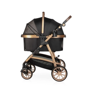 Kočárek Carinio NUKA CARBON Black pro mazlíčky
