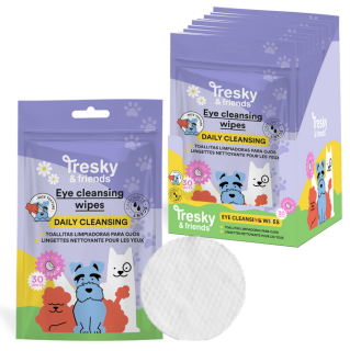 Šetrné čisticí ubrousky na oči pro psy a kočky s heřmánkem (30 ks)