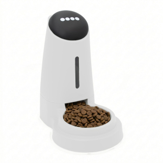 MilooPets Petportion Gravitační dávkovač krmiva pro psy a kočky 3,2 l – bílý