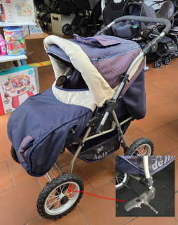 ND_Brzda drzak komba a osy pro napravu kocarku DELTIM Travel sada 2ks