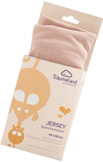 TRÄUMELAND prostěradlo Jersey 40x90 cm – Rose Smoke _soft