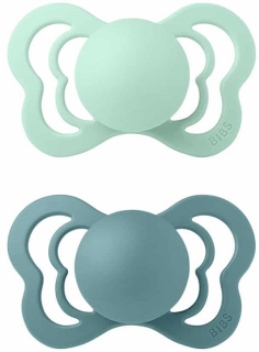 Dudlíky z přírodního kaučuku - 0-6m 2ks Nordic Mint/Island Sea BIBS Couture anatomický