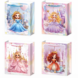 Dárková papírová 3D taška Princezny - střední M