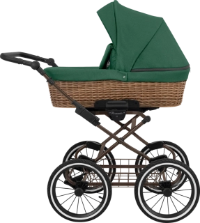 Hluboký retro kočárek ROMANTIC CLASSIC ROM-05 (zelená)