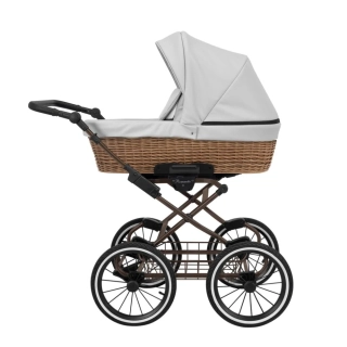 Hluboký retro kočárek ROMANTIC CLASSIC ROM-09 (ash-eco)