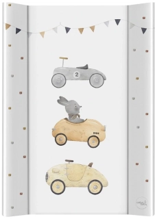 Přebalovací podložka Ceba Baby 2-hranná pevná MDF Basic Bunny Driver (50x70 cm)