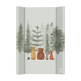 Přebalovací podložka Ceba Baby 2-hranná pevná MDF Basic Forest Companions (50x70 cm)