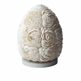 Boho Lampa z Mořských Mušlí - Ovál z Růží - 15cm