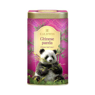EALDWIN Chinese Panda 100g – Sypaný zelený čaj Gunpowder v luxusní plechovce
