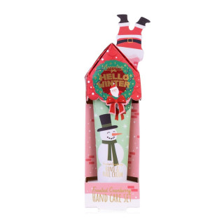 ACCENTRA Dárkový set péče o ruce Hello Winter s pilníkem – Brusinka (30 ml) SNĚHULÁK