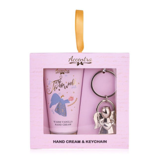 ACCENTRA Dárkový set péče o ruce Angel se stylovou klíčenkou – Vanilka (60 ml)