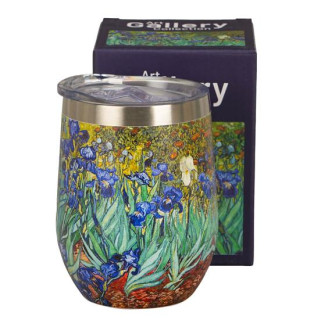 Termo hrnek nerezový malý 350 ml s dekorem - Irises V. van Gogh