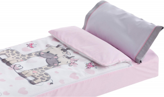 Dětský postýlkový set Peke se spacákem na zip Žirafy + - Nordico polštář + přikrývka 60x120cm
