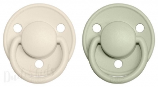 BIBS De Lux dudlíky z přírodního kaučuku 2ks - 0-6m ivory/sage