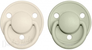 BIBS De Lux dudlíky z přírodního kaučuku 2ks - 6-18m ivory/sage