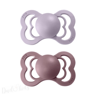 BIBS Supreme dudlíky z přírodního kaučuku 2ks 0-6m DustyLilac/Heather