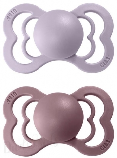 BIBS Supreme symetrické dudlíky z přírodního kaučuku 2ks 3-18m DustyLilac/Heather