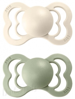 BIBS Supreme symetrické dudlíky z přírodního kaučuku 2ks 0-6m Ivory/Sage
