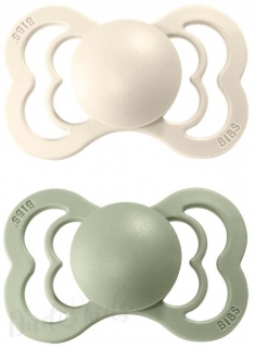 BIBS Supreme symetrické dudlíky z přírodního kaučuku 2ks 3-18m Ivory/Sage