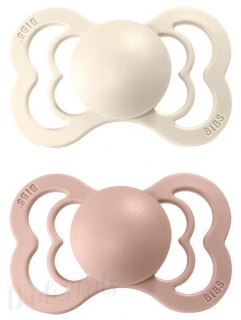 BIBS Supreme symetrické dudlíky z přírodního kaučuku 2ks 0-6m Ivory/Blush