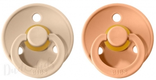 Dudlíky z přírodního kaučuku Bibs Colour vel. 0-6m 2ks Vanilla/Peach