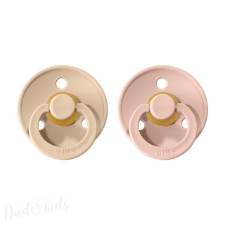Dudlíky z přírodního kaučuku Bibs Colour vel. 0-6m 2ks Vanilla/Blush