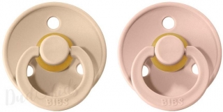 Dudlíky z přírodního kaučuku Bibs Colour vel. 6-18m 2ks Vanilla/Blush
