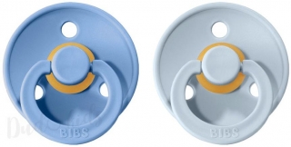 Dudlíky z přírodního kaučuku Bibs Colour vel. 6-18m 2ks SkyBlue/BabyBlue