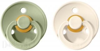 Dudlíky z přírodního kaučuku Bibs Colour vel. 0-6m 2ks Sage/Ivory