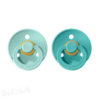 Dudlíky z přírodního kaučuku Bibs Colour vel. 0-6m 2ks Mint/Turquoise