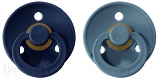 Dudlíky z přírodního kaučuku Bibs Colour vel. 0-6m 2ks DeepSpace/Petrol