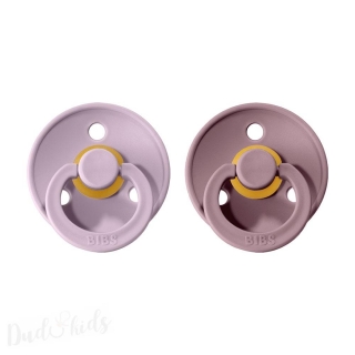 Dudlíky z přírodního kaučuku Bibs Colour vel. 0-6m 2ks DustyLilac/Heather