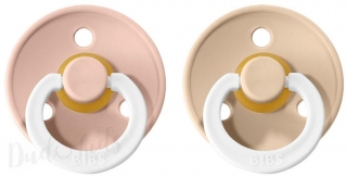 Dudlíky noční z přírodního kaučuku Bibs Colour vel. 0-6m 2ks Blush/Vanilla