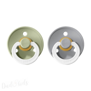 Dudlíky noční z přírodního kaučuku Bibs Colour vel. 0-6m 2ks Sage/Cloud
