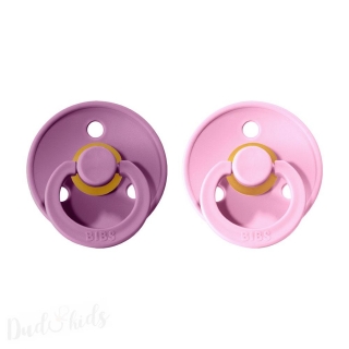 Dudlíky z přírodního kaučuku Bibs Colour vel. 0-6m 2ks Lavender/BabyPink