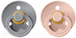 Dudlíky z přírodního kaučuku Bibs Colour vel. 0-6m 2ks Cloud/Blush