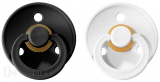 Dudlíky z přírodního kaučuku Bibs Colour vel. 0-6m 2ks Black/White