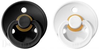 Dudlíky z přírodního kaučuku Bibs Colour vel. 6-18m 2ks Black/White