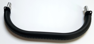 ND_ rukojeť na kočárek potažená Eco kůží - tm.šedá 46cm madlo