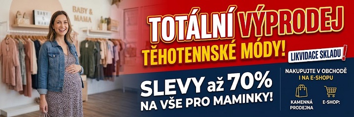 Banner vyprodej tehotenska moda